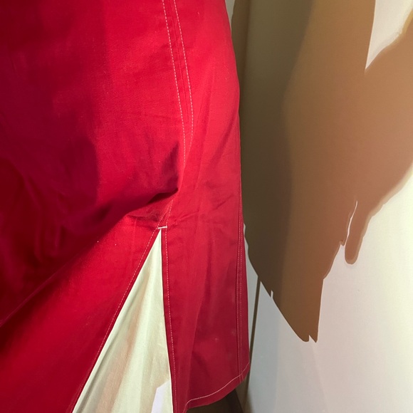 Pierre Cardin red/white pleats sz 14 skirt. - Picture 4 of 6